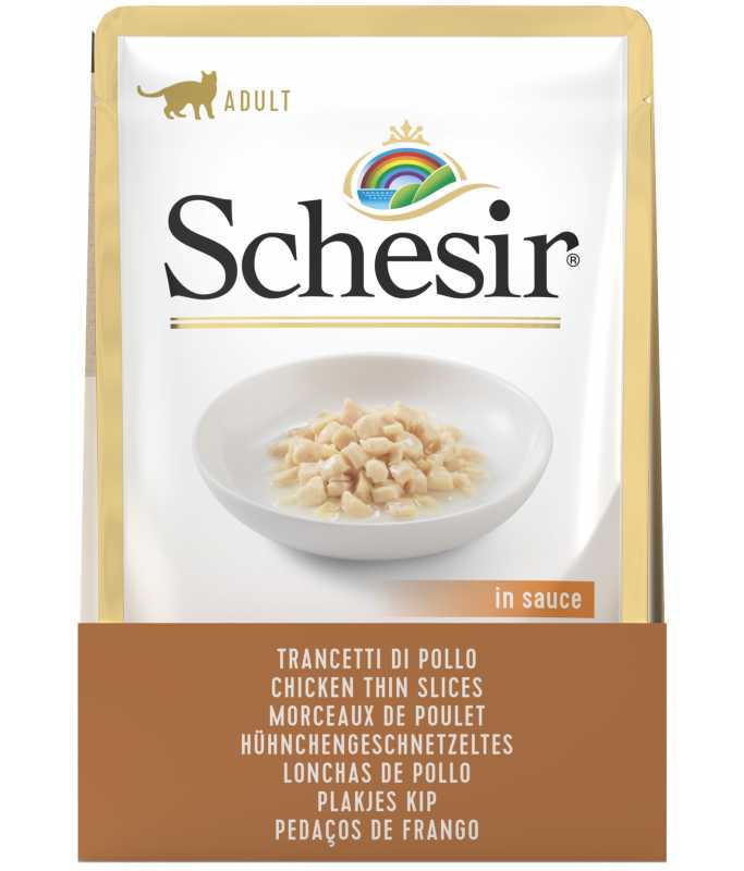 Schesir Cat Pouch Thin Slices in Gravy 85g-Chicken