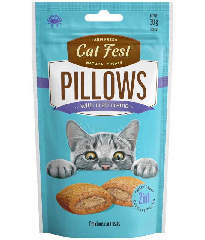 Cat Fest Pillows with Crab Cream Cat Treats - 30g