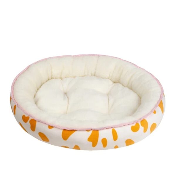 Saas Round Pet Bed White