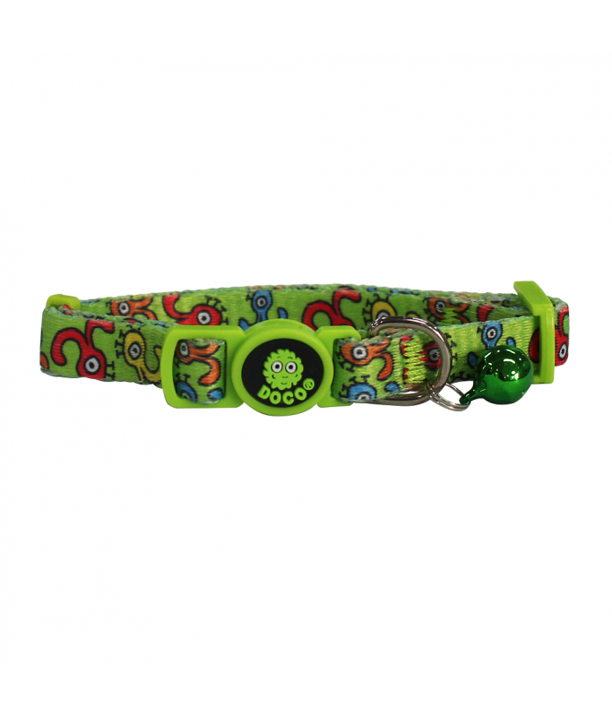 DOCO® LOCO Cat Collar Pattern Printed - Green Monster