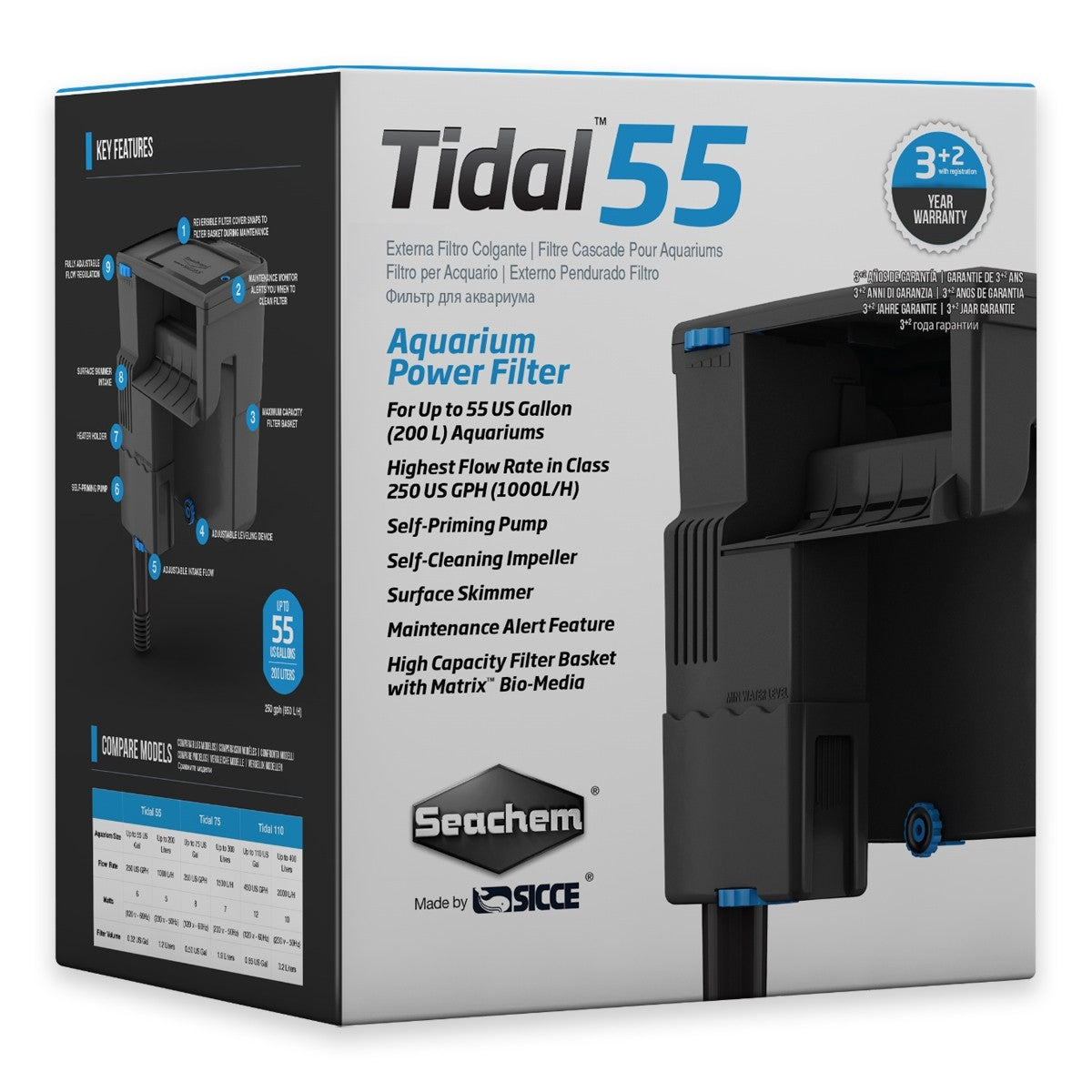 Seachem Tidal 55 Hang on Filter