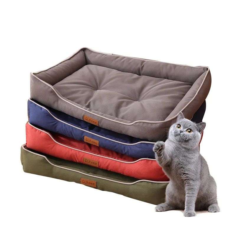 Saas 4 -Season Rectangle Pets Bed Cat Cushion