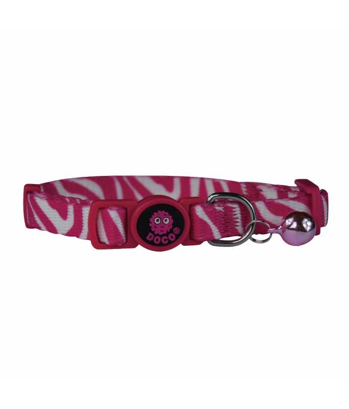 DOCO® LOCO Cat Collar Pattern Printed - Pink Zebra