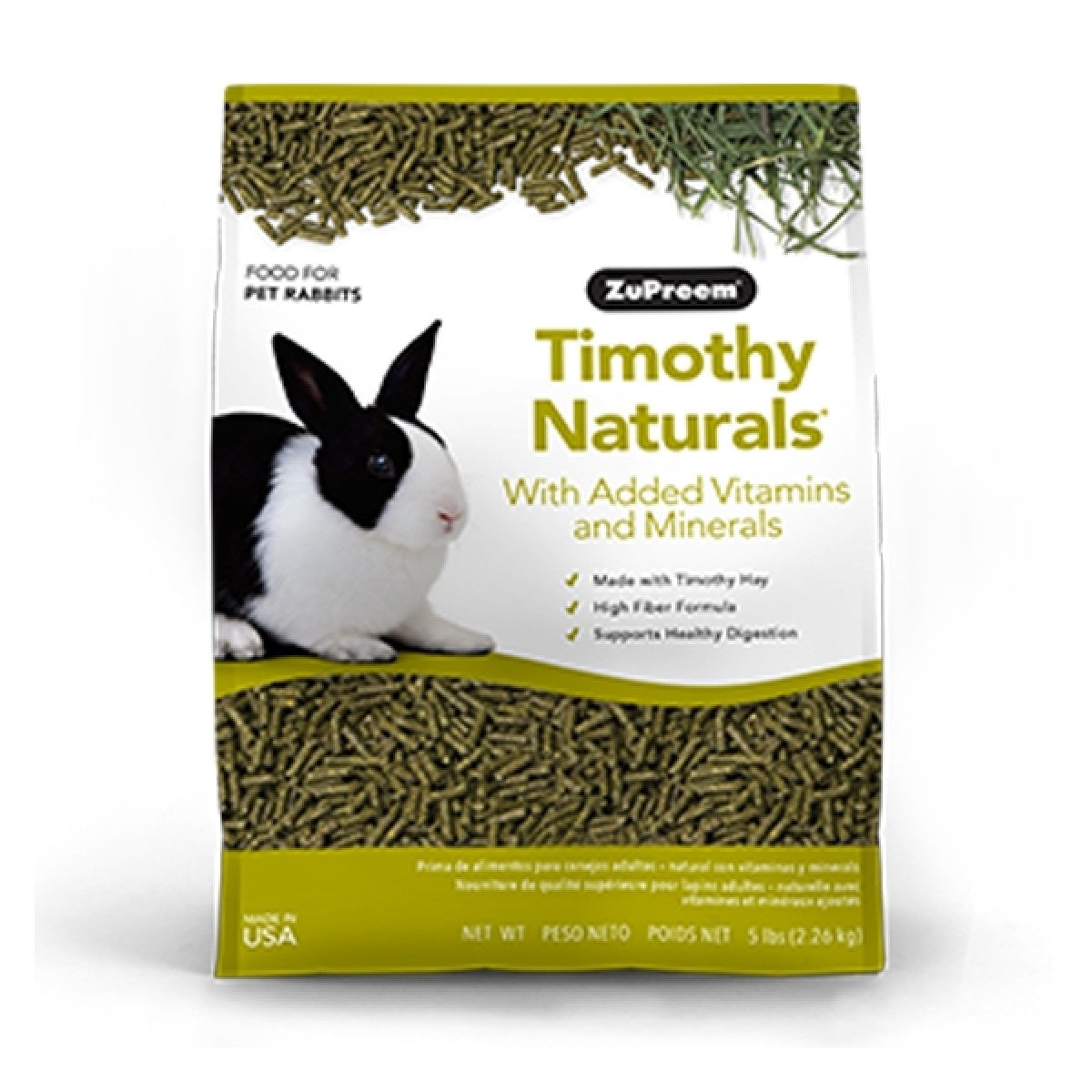 Zupreem Timothy Naturals Rabbit Pellets 5lb (2.26kg)