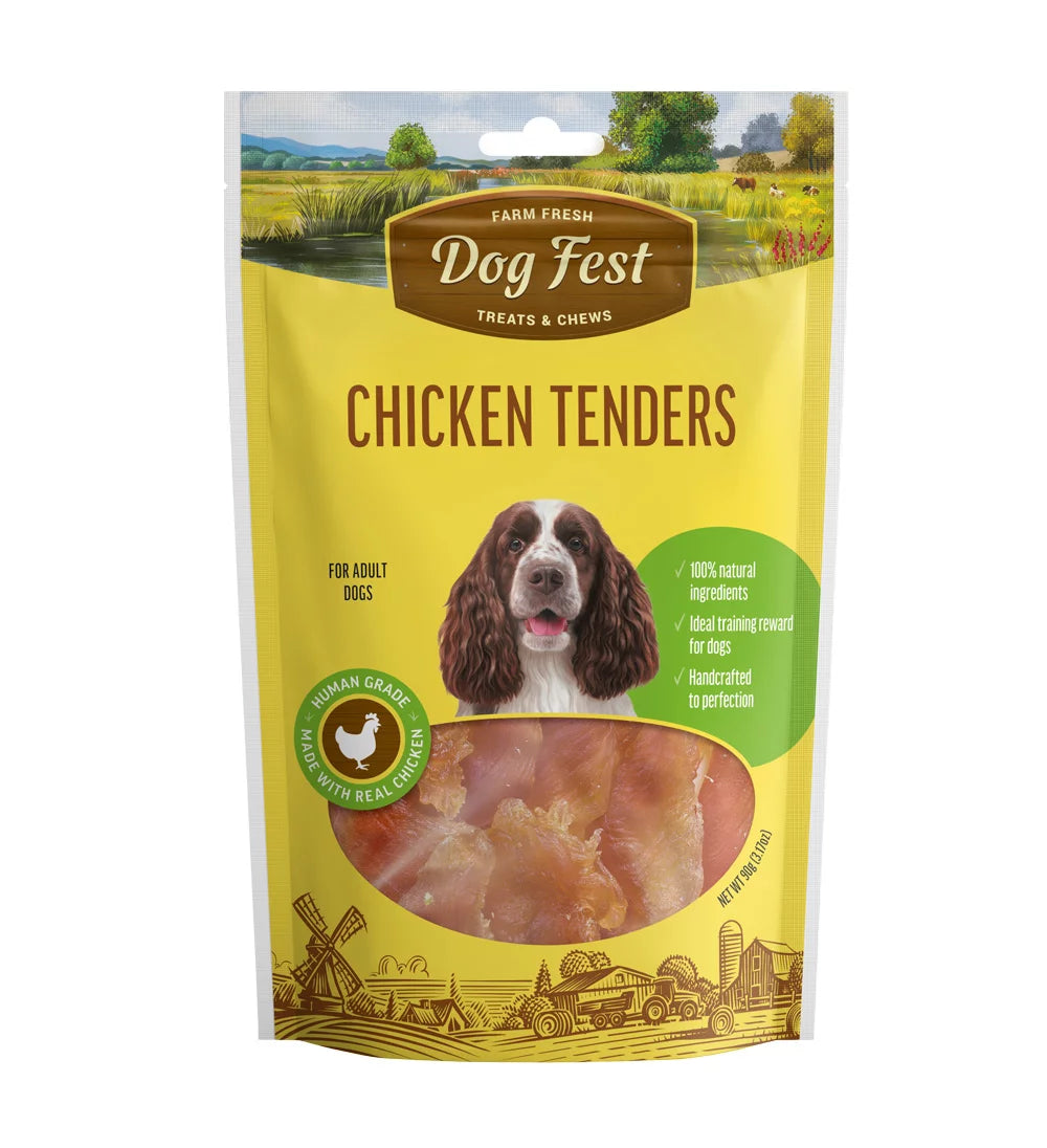 Dog Fest Chicken Tenders For Adult Dogs - 90g